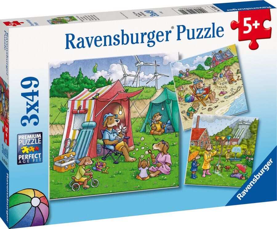 Ravensburger puzzel Duurzame energie Drie puzzels 49 stukjes kinderpuzzel