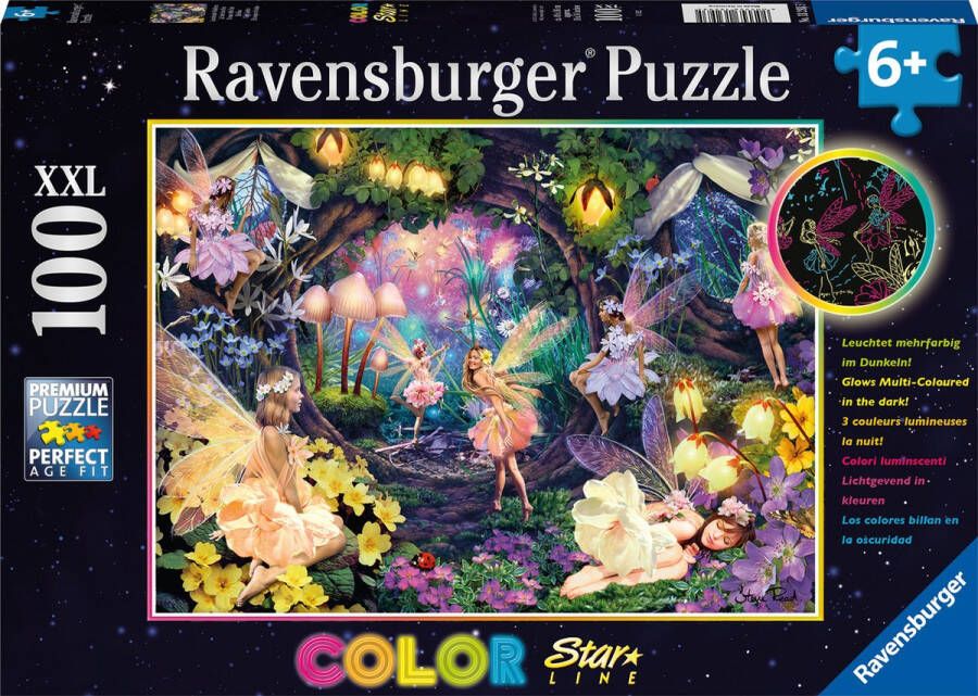 Ravensburger puzzel lichtgevende bosfeeÃn 100 stukjes