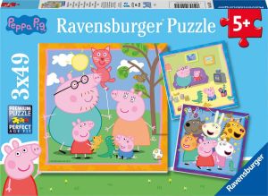 Ravensburger puzzel Familie en vrienden van Peppa Pig 3 x 49 stukjes