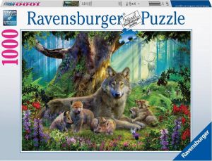 Ravensburger puzzel Familie wolf in het bos Legpuzzel 1000 stukjes