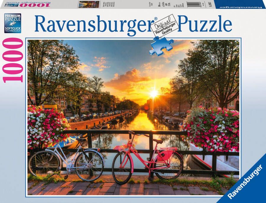 Ravensburger puzzel Fietsen in Amsterdam Legpuzzel 1000 stukjes