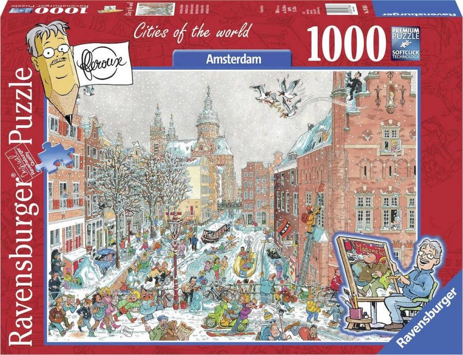 Ravensburger puzzel Fleroux´s Amsterdam in winter legpuzzel 1000 stukjes