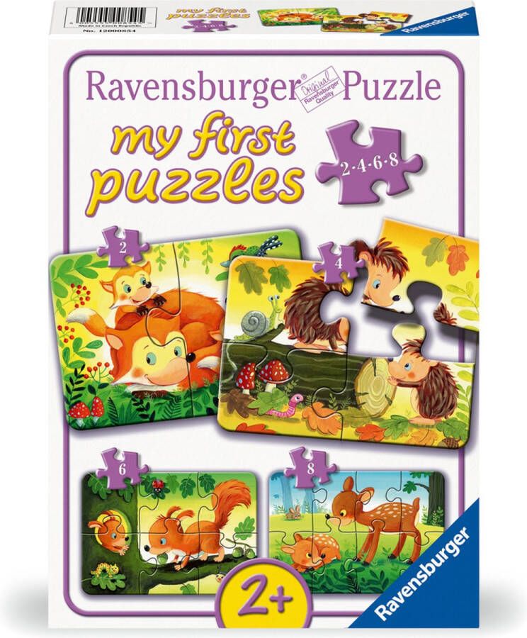 Ravensburger puzzel Forest Animals Legpuzzel 2 4 6 8 stukjes