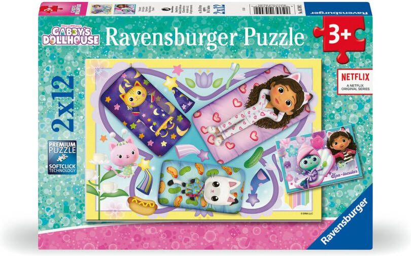 Ravensburger puzzel Gabby's Dollhouse Legpuzzel 2x12 stukjes