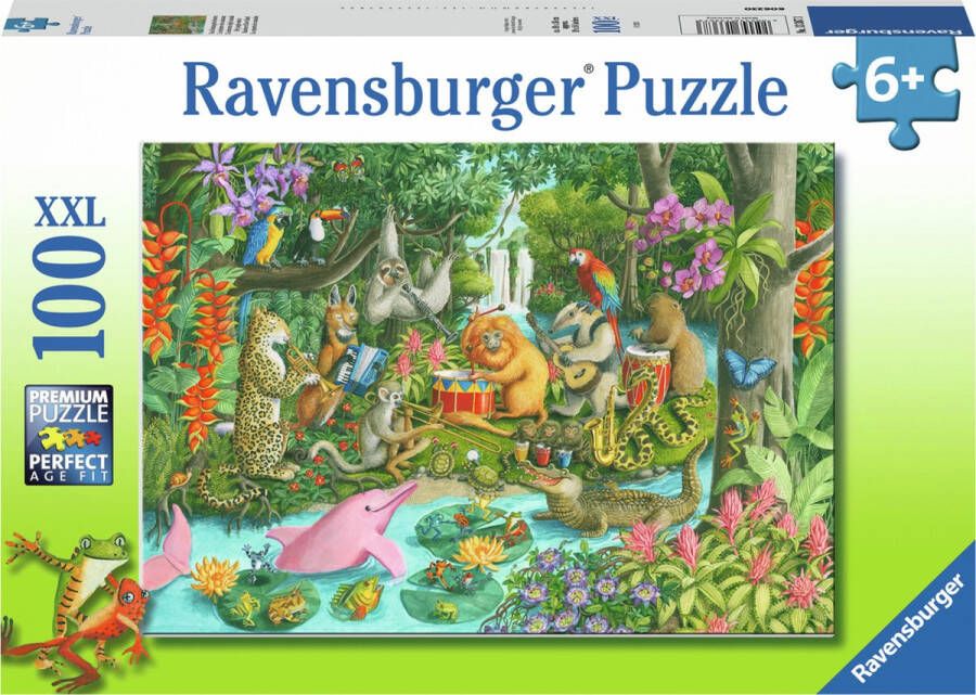 Ravensburger Puzzel Het jungle-orkest Legpuzzel 100 XXL stukjes