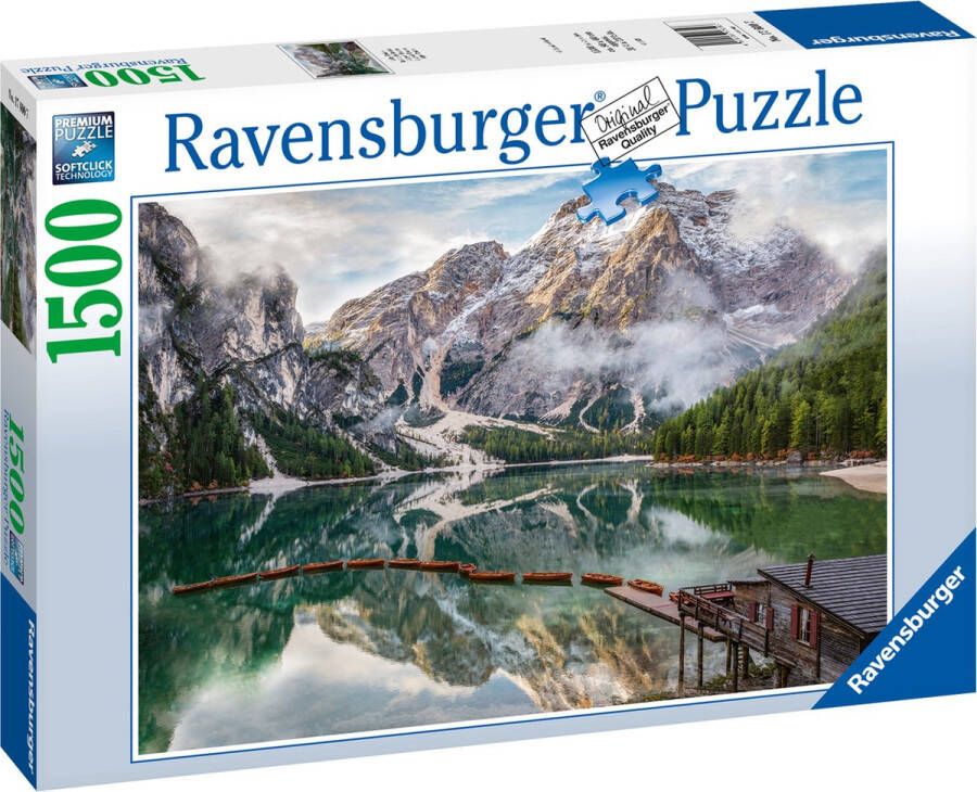 Ravensburger puzzel Italian landscapes: Lake Braies Legpuzzel 1500 stukjes