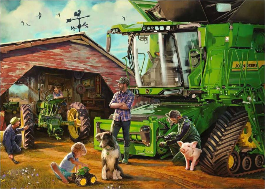 Ravensburger puzzel 100 stukjes John Deere toen en nu