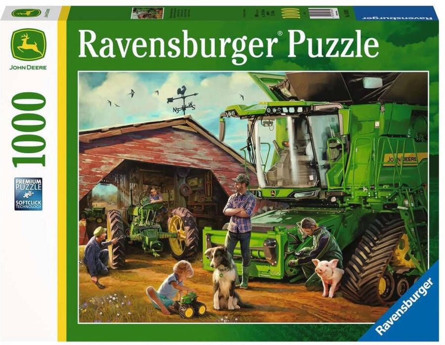 Ravensburger Puzzel 1000 stukjes licenties John Deere toen en nu