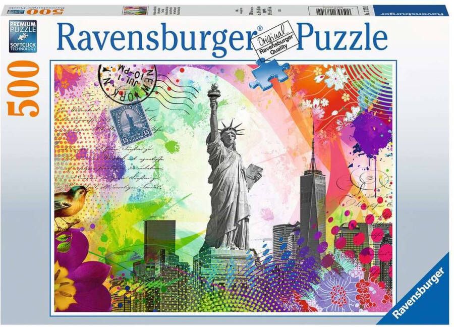 Ravensburger puzzel Kaart uit New York Legpuzzel 500 stukjes