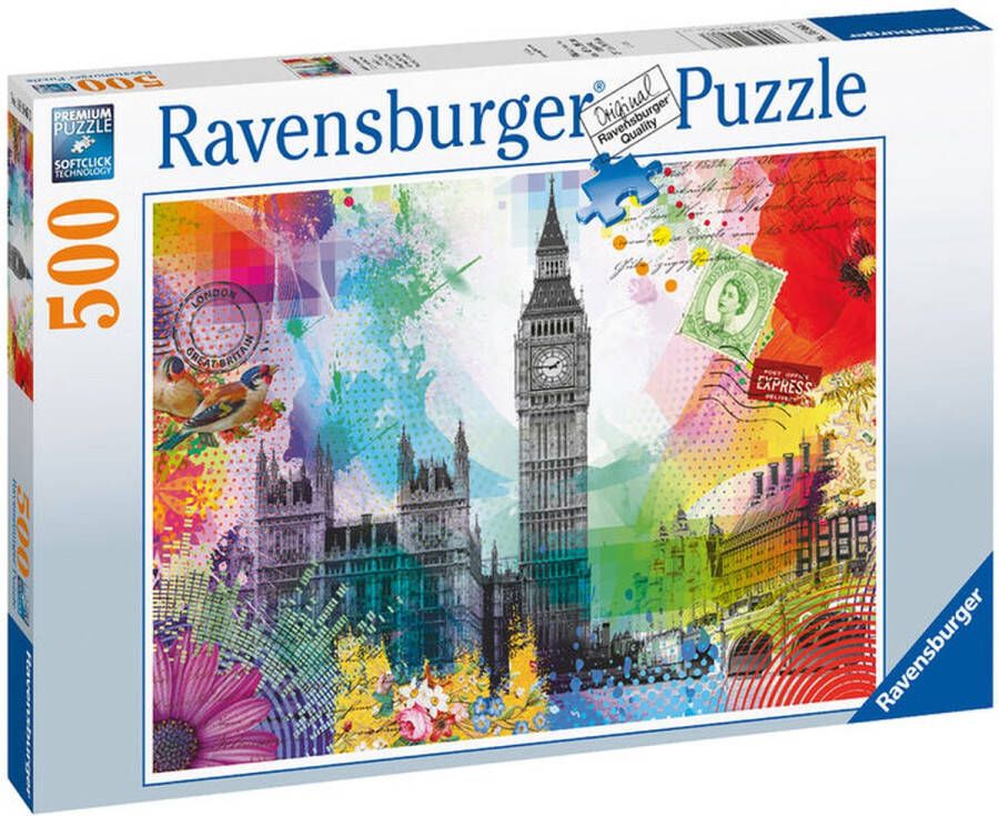 Ravensburger puzzel Kaartje uit Londen Legpuzzel 500 stukjes
