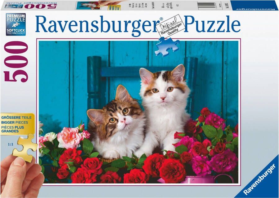 Ravensburger puzzel Katjes en rozen Legpuzzel 500 stukjes