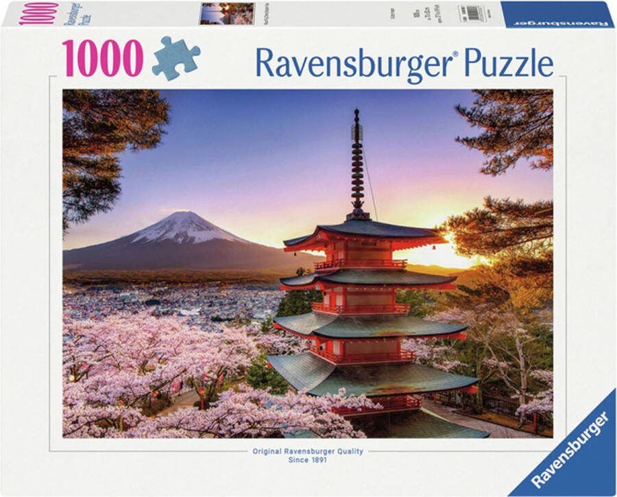 Ravensburger puzzel Kersenbloesem bij de Fuji 1000 stukjes