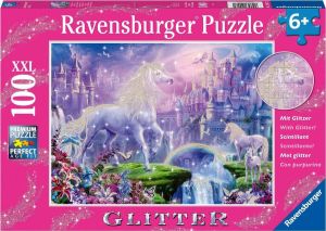 Ravensburger puzzel Koninkrijk van de Eenhoorns (glitter) Legpuzzel 100 stukjes