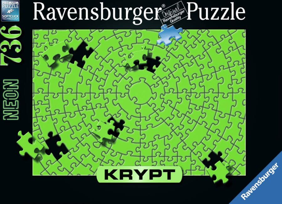 Ravensburger puzzel Krypt Neon Green Legpuzzel 736 stukjes