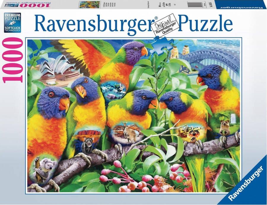 Ravensburger puzzel Land van de Lorikeets Legpuzzel 1000 stukjes