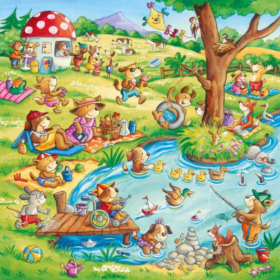 Ravensburger puzzel Landelijke vakantie Legpuzzel 3x49 stukjes