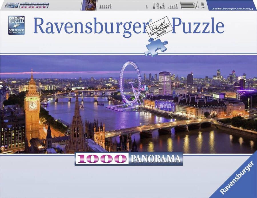 Ravensburger puzzel Londen bij nacht panorama Legpuzzel 1000 stukjes