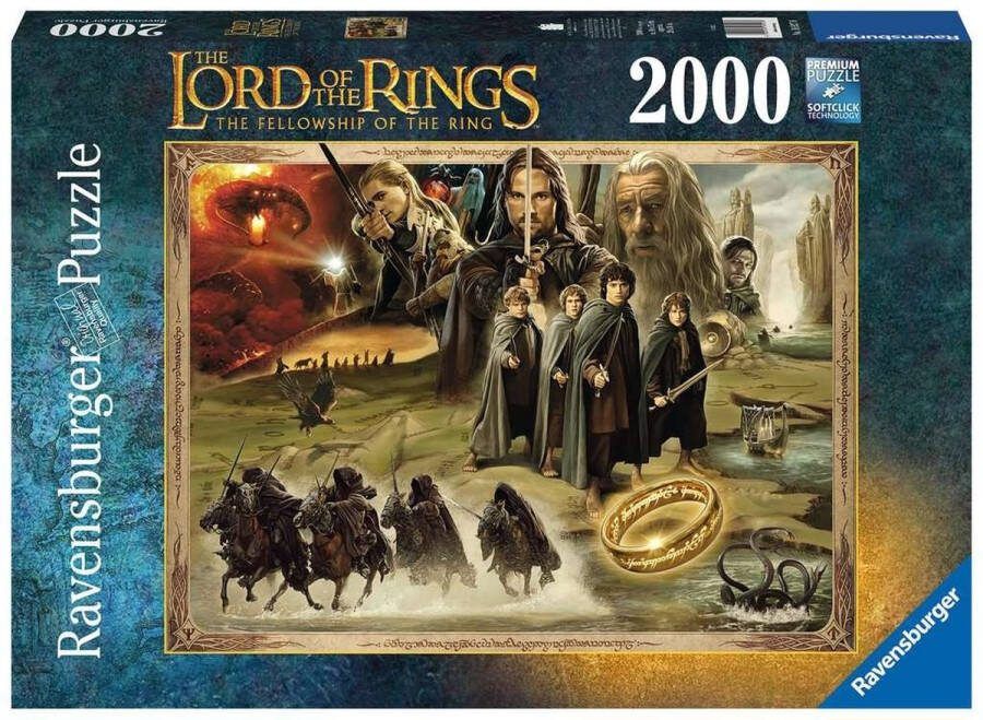 Ravensburger puzzel Lord of the Rings Fellowship Of The Ring legpuzzel 2000 stukjes