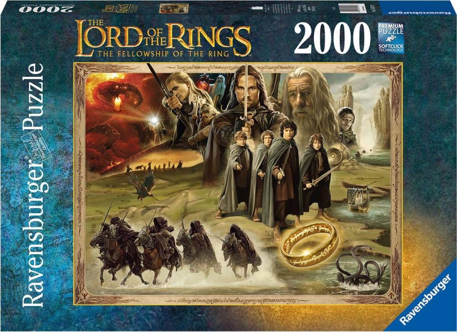 Ravensburger puzzel Lord of the Rings Fellowship Of The Ring legpuzzel 2000 stukjes