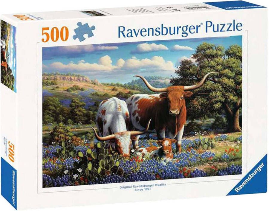 Ravensburger puzzel Loving Longhorns Legpuzzel 500 stukjes