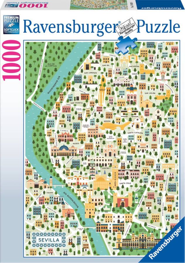 Ravensburger puzzel Map of Seville Legpuzzel 1000 stukjes