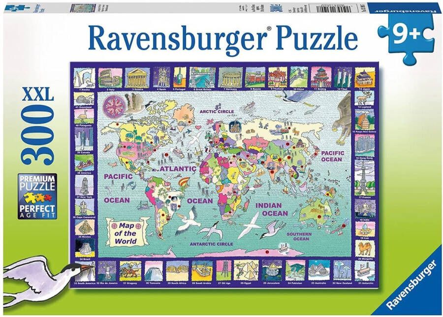 Ravensburger puzzel Map of the World Legpuzzel 300XXL