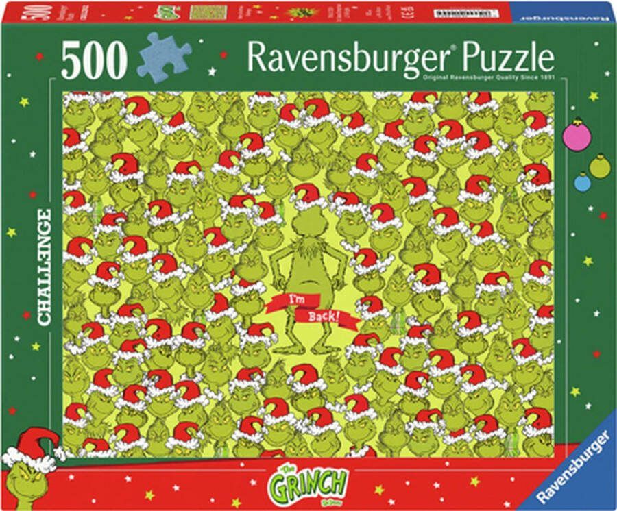 Ravensburger puzzel Merry Grinchmas Challenge Legpuzzel 500 stukjes