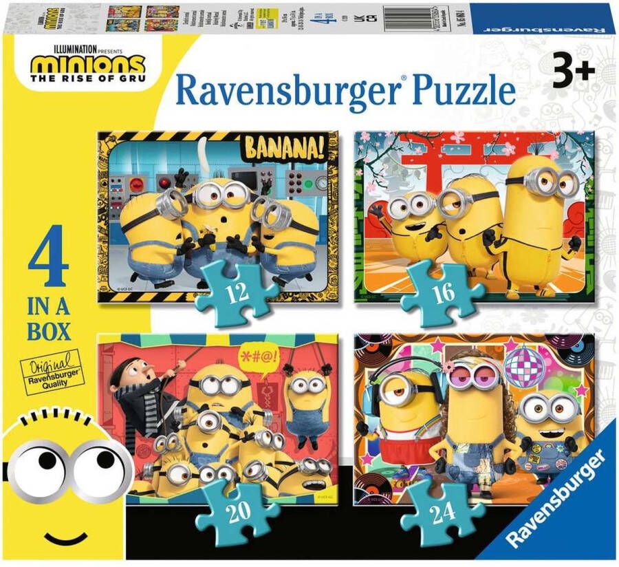 Ravensburger puzzel Minions 2 4-in-1box puzzel 12+16+20+24 stukjes Kinderpuzzel