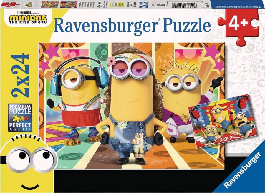 Ravensburger puzzel Minions 2: Minions in Actie! 2x24 stukjes Kinderpuzzel