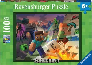 Ravensburger puzzel Monster Minecraft Legpuzzel 100XXL stukjes
