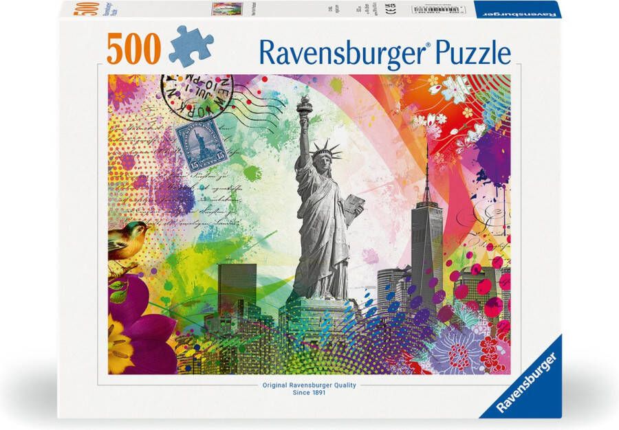 Ravensburger puzzel New York Postcard Legpuzzel 500 stukjes