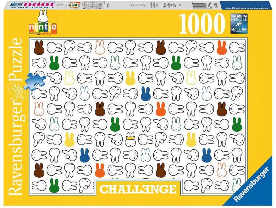 Ravensburger Puzzel Nijntje Challenge Legpuzzel 1000 stukjes