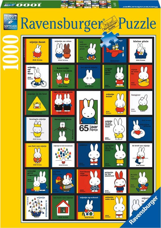 Ravensburger puzzel Nijntjes 65e Verjaardag Challenge Legpuzzel 1000 stukjes