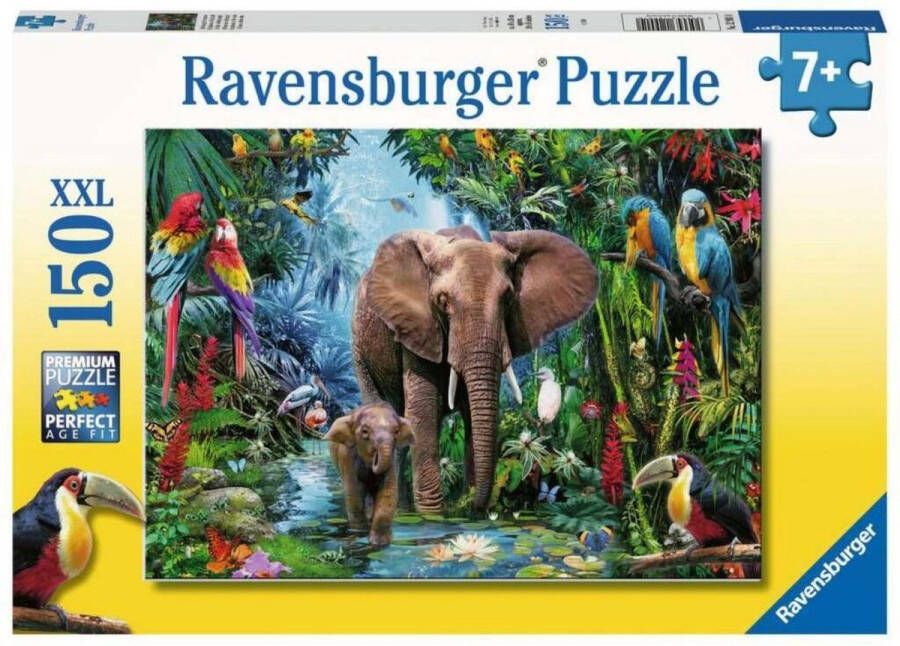 Ravensburger puzzel Olifanten in de jungle Legpuzzel 150XXL stukjes