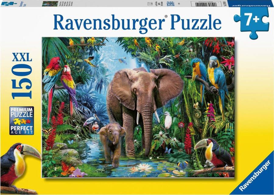 Ravensburger puzzel Olifanten in de jungle Legpuzzel 150XXL stukjes