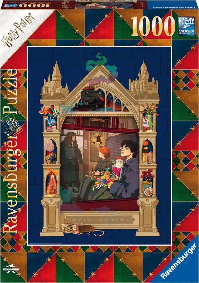 Ravensburger Puzzel 1000 p Harry Potter op weg naar Hogwarts (Verzamel Harry Potter MinaLima)