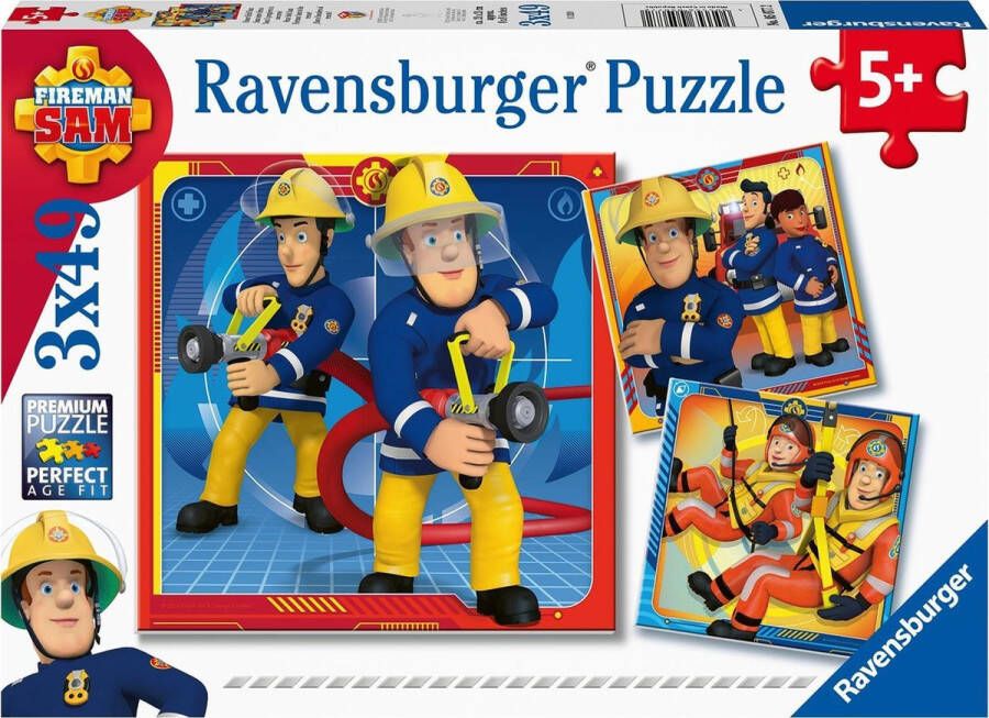 Ravensburger puzzel Onze held Sam 3x49 stukjes kinderpuzzel