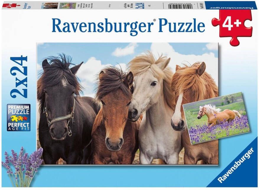 Ravensburger puzzel Paardenliefde 2 x 24 stukjes kinderpuzzel