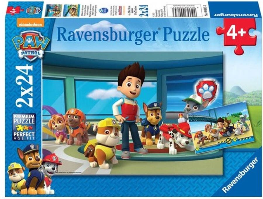 Ravensburger puzzel PAW Patrol: Hulpvaardige speurneuzen 2x24 stukjes kinderpuzzel