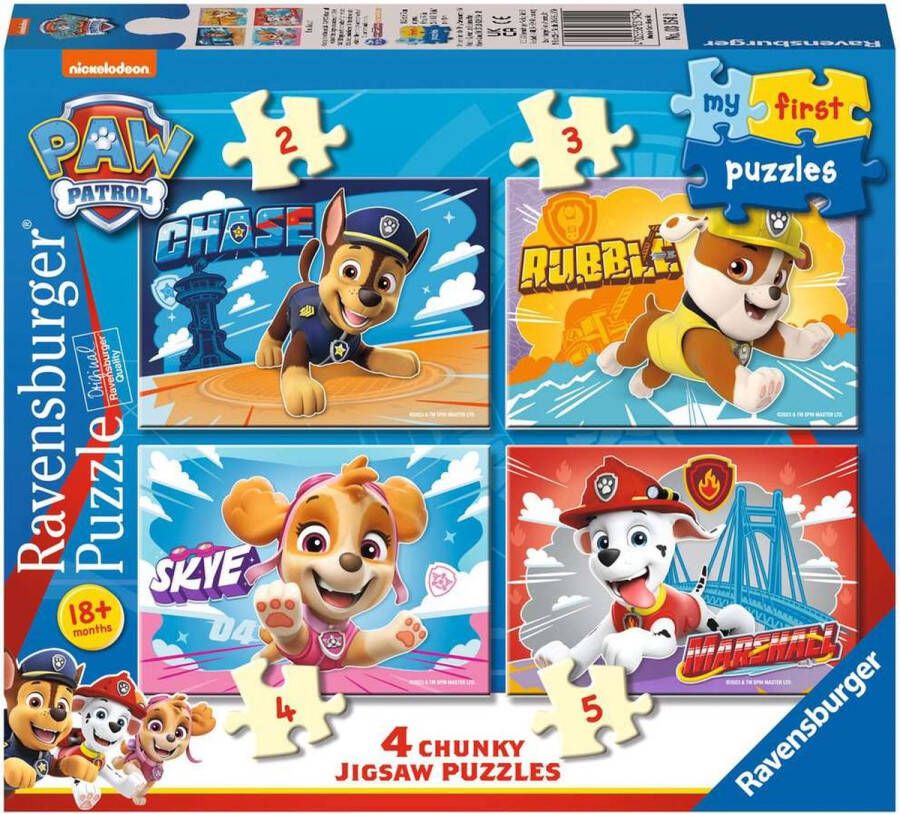 Ravensburger puzzel Paw Patrol Legpuzzel 2 4 6 8 stukjes