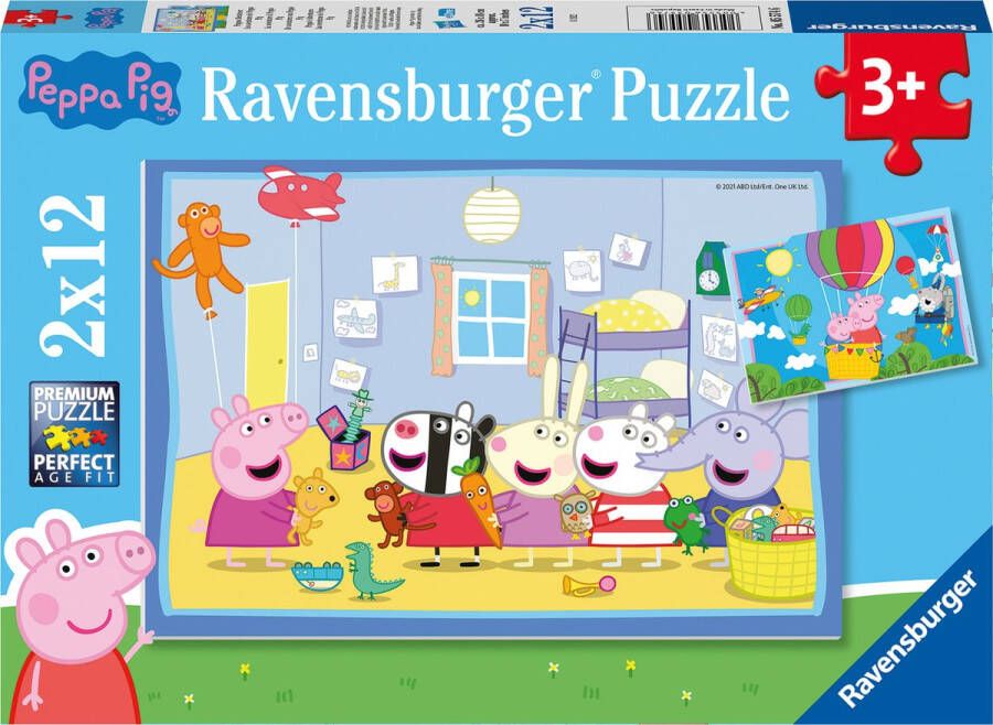 Ravensburger puzzel Peppa Pig 2x12 stukjes Kinderpuzzel