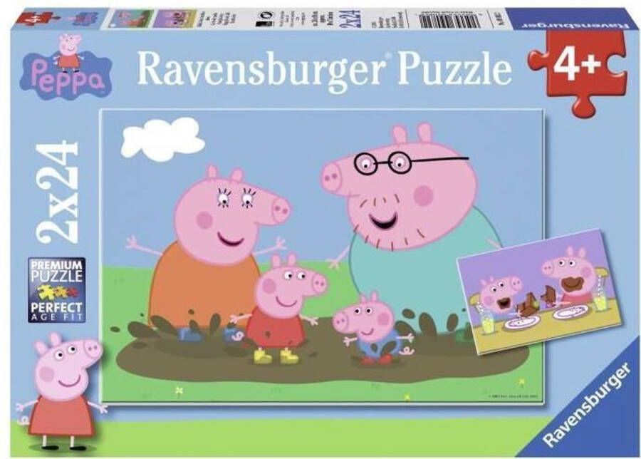 Ravensburger puzzel Peppa Pig 2x24 stukjes kinderpuzzel