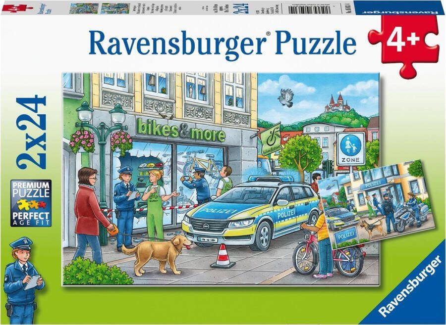 Ravensburger puzzel Politiestation Twee puzzels 24 stukjes kinderpuzzel