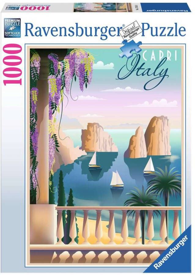 Ravensburger puzzel Postcard from Capri Italy Legpuzzel 1000 stukjes