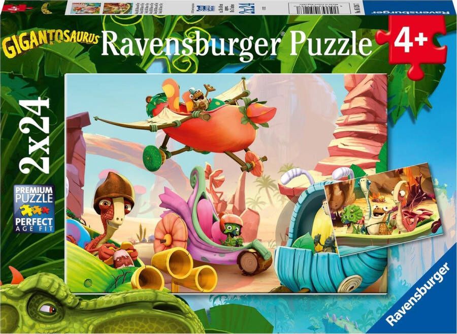 Ravensburger puzzel Rocky Bill Mazu et Tiny 2 x 24 stukjes kinderpuzzel
