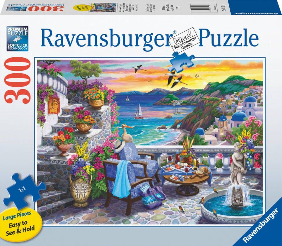 Ravensburger puzzel Santorini sunset Legpuzzel 300 Large Format stukjes