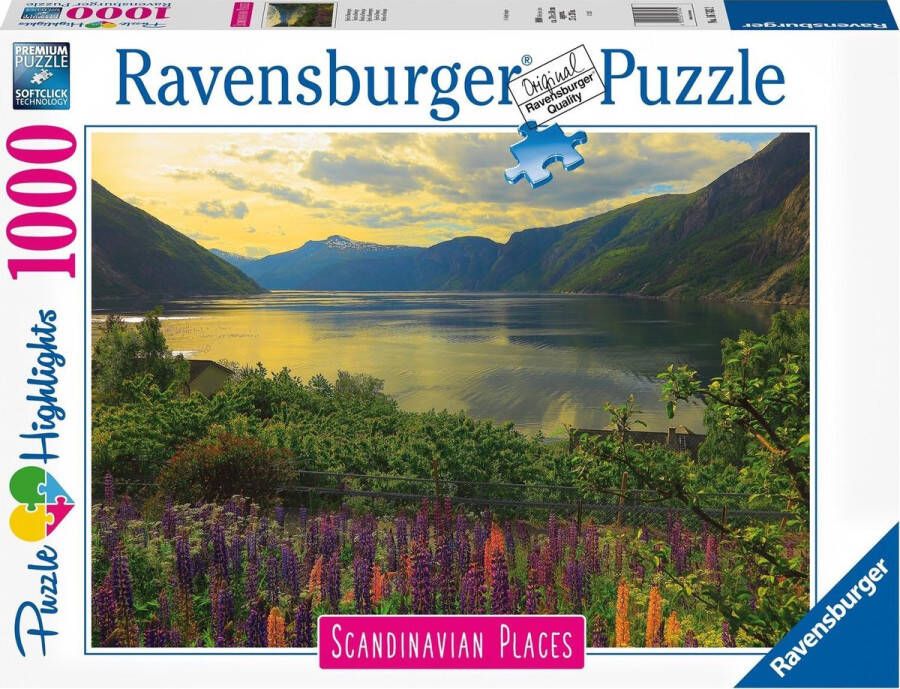 Ravensburger puzzel Scandinavian Places Fjord in Noorwegen Legpuzzel 1000 stukjes
