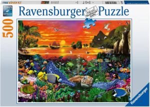 Ravensburger puzzel Schildpad in het Rif Legpuzzel 500 stukjes