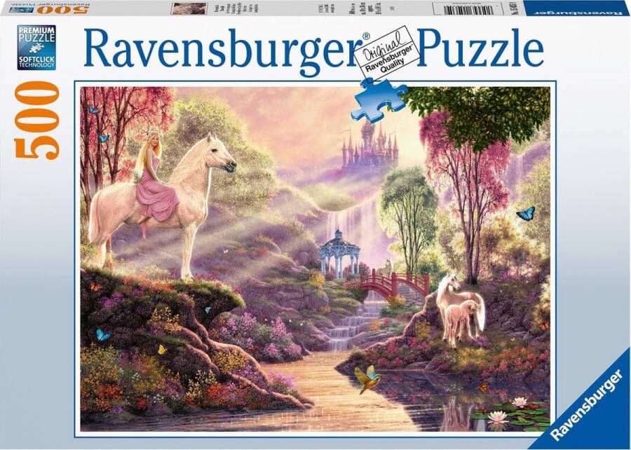 Ravensburger puzzel Sprookjesachtige idylle bij het meer legpuzzel 500 stukjes