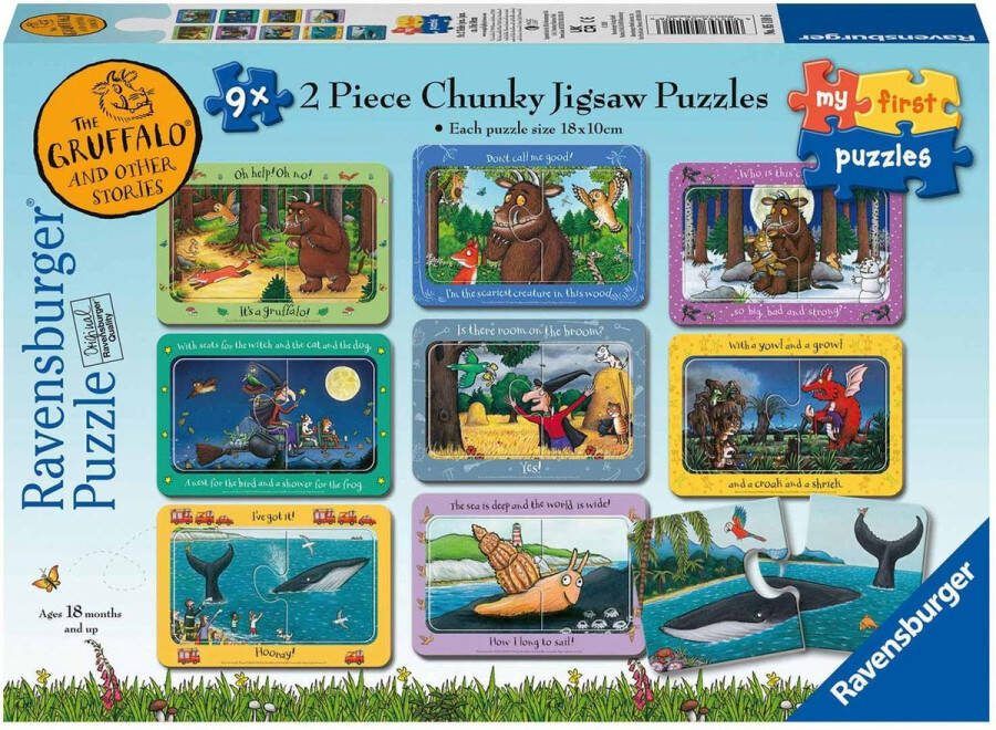 Ravensburger Kinderpuzzel My first puzzles (9x2 stukjes) The Gruffalo en andere verhaaltjes